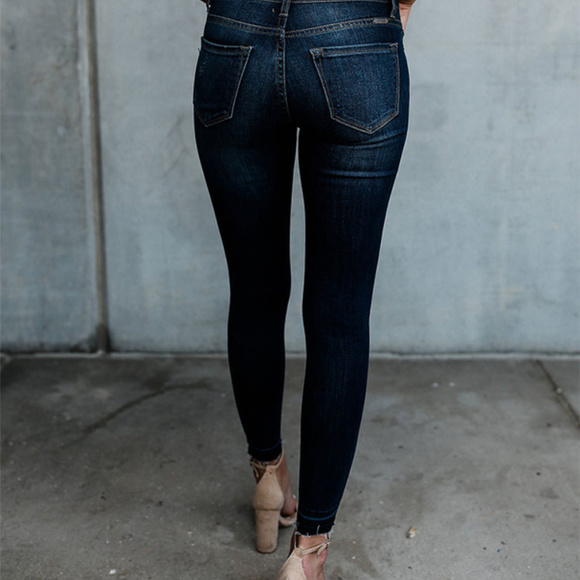 Mid-Waist 😎Destruction Jeans - Picture 3 of 7